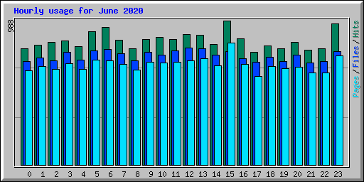 Hourly usage for June 2020