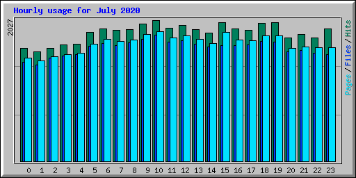 Hourly usage for July 2020